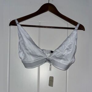Intimately Free People We The Free White Logo Triangle Bralette Women M NEW